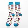 Herrensocken für Damen, bunt, Chili, Baumwolle, Neuheitssocke, lustig, für Männer, große Größe, Crew, männlich, 2 Paar, Drop #D