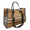 Haute qualité Luxurys Designers grande capacité sac à provisions femmes sacs fourre-tout toile sac à main mode lettre Plaid cuir Crossbo3482