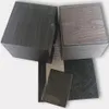 Süper Kaliteli Üst Lüks İzleme Kutuları Saatler İçin Kare Kutu Beyaz Kitapçık Kartı ve İngilizce Siyah El çantası Kağıtları Hediye B2912 ile Gelin