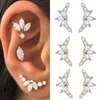 Stud Earrings Unique Design Gold Filled Cubic Zircon CZ For Women Engagement Wedding Big Earings Fashion Gift Jewelry