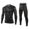 Heren Tracksuits Militair Camouflage Fleece Thermisch ondergoed Pak Russisch tactisch Casual Tracksuit Men Herfst Winter Army Top