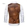 Herrenwesten Herren Colorblock Anzugweste Viktorianisch Steampunk Mode Lässige Herrenweste Gentleman Hochzeit Slim Cool Gilet 3XL