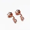 Backs Earrings Style Ear Clip Fashion Temperament AB Color Opal Micro-studded Full Diamond Women