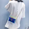 Laser gelée sacs clairs pour femmes chaîne holographique sac Transparent sacs à bandoulière messager sac à bandoulière Bolsa Feminina # N15250f