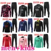 2022 2023 PSGS Fotbollsspår 2021 2022 Klassisk stil Paris Mbappe Soccer Jersey Training Suit Half Pull Long Sleeve Sergio Ramos Verratti Icardi Adult Kids