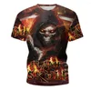 Men's T Shirts Men's Summer 3D Printed Horror T-shirt Fashion Trend Short-sleeved Harajuku Breathable And Comfortable