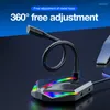 Microphones USB Microphone RGB Luminous Desktop Office Speech Professional Audio 360° Adjustable Hose Omnidirectional Voice