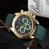 Top zegarek Mężczyźni Automatyczne wysokiej jakości zegarki Silikon Wszystkie tarcze działają stopwatch męskie pełne funkcjonalne Orologio di Lusso WristWatch302d