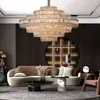 Lustres Top Luxury Crystal Chandelier Living Room VIALL Hall Chadow Round Hanging Lampes Gold / Silver Dining El Lighting Fixtures