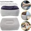 Pillow Sleeping Footrest Resting Airplane Car Inflatable Travel Foot Rest Pad Flocking PVC Massage Ottoman