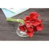 Dekoratif Çiçekler 10 PCS Yaşam benzeri Calla Lily Yapay Buket Sahte Düğün Ev Dekor