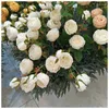 Fleurs décoratives 5 pièces artificielles 3 têtes princesse royale Rose Bouquet de fleurs décoration de mariage maison salon décor faux