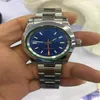 Avec boîte originale vente de montres de luxe montre-bracelet 40MM 116400 cadran bleu verre bracelet en acier inoxydable automatique hommes W301w