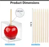 Gift Wrap 30pcs/Pack 4x4x4 Inch Clear Candy Apple Boxes With Hole And Sticks For Party Wedding Baby Shower