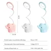 Table Lamps Creative Elephant Animal Led Lamp Charging Plug-In Dual-Use Three-Color Temperature Adjustable Learning Ring