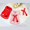 Vêtements pour chiens Vêtements de luxe pour animaux de compagnie Jupe à nœud Automne Hiver Robe de princesse pour petits chiens