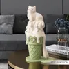 Oggetti decorativi Figurine Gelato creativo Gatto Resina Arte Statua Figurina Soggiorno moderno Grande scultura Stile nordico Accessori per la casa 221231