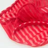 Underpants Transparent Men's Briefs Ice Silk Bulge See Through Men Stripe Low Waist Panties Underwear Lingerie Intimates T6