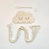 Storage Bags Solid Wood Sloud Jewelry Princess Hairpin Pendant Hair Band Diy Accessories Bag Wall Decoration