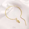 Bracciale universale con perno rigido, filo spesso 1,5 mm, oro vero 18 carati, retrattile, regolabile, fai da te