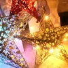 ديكورات عيد الميلاد 1pcs الحلي المعدنية الحديد نيزك شجرة أعلى النجمة النافذة مركز التسوق ديكور المنزل