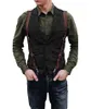 Gilets pour hommes Gilet de costume vintage pour hommes Tweed Laine Casual Western Cowboy V Cou Gilet Coupe régulière pour mariage ou smoking