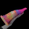 Skönhetsartiklar Ny 2022 Big Octopus Tentacle Luminous Realistic Sucker Dildo Female Penis Backyard Toy Adult Sexig Lover Surprise Gift