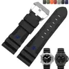 Bekijk band voor Panerai onderdompeling PAM 441 359 Zachte siliconenrubber 24 mm 26 mm Men Strap Accessoires Bracelet288F