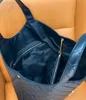 아이어 맥시 디자이너 가방 대형 쇼핑 가방 퀼트 토트 가방 여성 핸드백 패션 블랙 램스킨 토트 어깨 지갑 22.8 인치