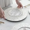 Plates Large Round Natural Color Shell Dinner Nordic Modern Restaurant El Service Trays Steak Pasta Plate Placemat Home Decor