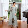 Etnische kleding gouddraad pailletten geborduurd Abaya -jurk voor vrouwen bescheiden moslimfeestavond gewaad Marokkaanse kaftan Arabische oman kleren