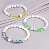 STRAND Moonstone stenen kralen armbanden voor vrouwen witte huile huiling agates armband glanzend gebed genezing paar armbanden vrouwelijke sieraden geschenken