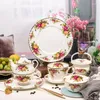 Talerze luksusowy chiński obiad porcelanowa płaska glazura vintage dekoracyjny deser sałatka kuchnia ślub Louca Crockery OA50ps