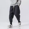 Men's Pants IN Style Harem Men Streetwear Casual Joggers Mens Cotton Linen Sweatpants Ankle-length Trousers M-5XL