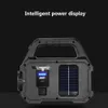 Torce a LED solari con luci da lavoro COB Torcia ricaricabile USB Lanterna solare Power Bank per escursioni in campeggio