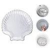 Plates Plate Dish Glass Jewelry Shell Tray Fruit Holder Seashell Sushi Salad Dishes Serving Condiment Dessert Snack Sashimi