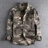 QNPQYX New Men Camouflage Cargo Shirts Durable Outdoor Hiking Sport Daily Military Style Casual Youth Pocket Breasted Camicia