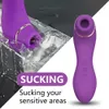 Articoli di bellezza 2 in 1 femminile succhiare vibratore clitorideo ventosa stimolatore masturbazione capezzoli leccare la lingua orale giocattoli sexy per le donne