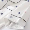 Odzież domowa Summer Nowe czysta bawełniana gaza z krótkim rękawem szorty swobodny piżama garnitur dla kobiet urocze koreańskie cienkie ubrania domowe sprzedaż bezpośrednia