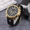 Fashion Brand Watches Men Big Dial Style Leather Strap Quartz Wrist Watch DZ01276G