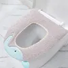 Toilet Seat Covers Soft Bathroom Pad Closestool Warmer Cartoon Kitty Winter Cover Cushion Prevent Cold