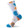 Chaussettes pour hommes basket-ball mi-longueur hommes antidérapant respirant sport professionnel serviette bas épaissi élastique enveloppement pour la course