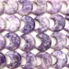 Decorative Figurines 1/2pcs Natural Lepidolite Purple Mica Moon Shaped Crystal Polished Stones Healing Decor Gift Craft And Minerals