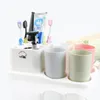 Bath Accessory Set Bathroom Wash Gargle Suit Toothbrush Rack With 4 Tooth Mugs Holder