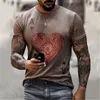 Men's T Shirts Summer Personality Casual Printing T-shirt Oversized Short-sleeved Top