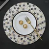 Plates Large Round Natural Color Shell Dinner Nordic Modern Restaurant El Service Trays Steak Pasta Plate Placemat Home Decor