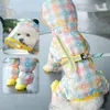 Hondenkleding Kleine en middelgrote puppy-regenjas voor honden overalls plaid reflecterende strip kat huisdier kleding