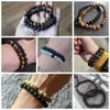 Strand 2st/set Fashion Men Armband Natural Stone Tiger Eye Lava Bead for Women Jewelry Gift Classic Pulsera Hombre