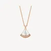 WomensJewelry Shell pendant necklace gem pendants necklace diamond gold Sweat-proof and colorfast ladies fashionHigh quality materials