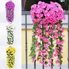 Decorative Flowers DIY Artificial Silk Violet Ivy Hang Flower For Garland Wall Hanging Plant Wedding Home Party Balcony Decor